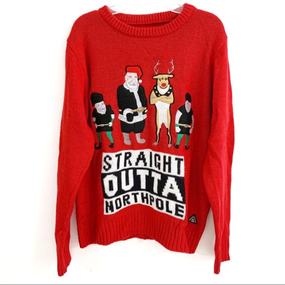 American Stitch Knit Ugly Christmas Sweater Size L